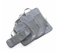 InnovaGoods Sacs de Rangement à Compression pour Valises Compakube 4 Pièces, Gris