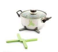 InnovaGoods - Set de 2 Dessous de Plat Pliables en Silicone, Antidérapants, Résistants à la Chaleur, Multifonction, Faciles à Nettoyer, Multicolore, Standard, Silicone