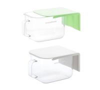 InnovaGoods - Set de 2 récipients de Vaisselle adhésive amovible 420ml, idéal pour les épices et les aliments, montage facile sans outils, cuillère incluse, vert, plastique
