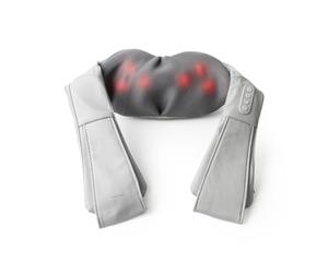 InnovaGoods® Shiatsu Masseur cervical électrique avec fonction de chaleur, 2 niveaux d'intensité, 2 têtes ergonomiques rotatives, idéal pour le cou, le dos, les lombaires