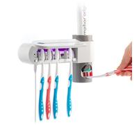 InnovaGoods Stérilisateur UV pour brosses à dents avec support et distributeur de dentifrice