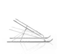 InnovaGoods - Support Pliable et Réglable pour Portable, Aluminium, Antidérapant, 7 Niveaux d'Inclinaison, Extensible, Multi-Usages, Idéal Télétravail, Gris, 14 cm, Aluminium