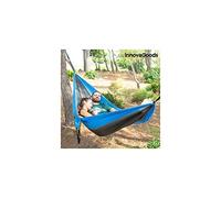 InnovaGoods Swing & Rest Hamac Double pour Camping Unisexe Adulte, Bleu/Noir, Taille Unique