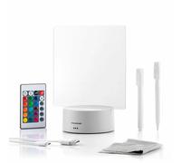 InnovaGoods – Tableau de notes et messages LED Lemo – 16 couleurs, télécommande, 10 LED