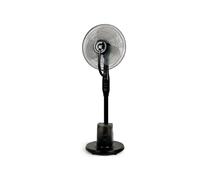 InnovaGoods - Ventilateur sur pied avec nébuliseur 3 intensités, télécommande, panneau tactile, 3 vitesses, 3 modes, oscillant 80º, minuterie, roues, moteur cuivre, silencieux, 90 W