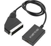 Innovaland Convertisseur SCART vers HDMI - Adaptateur vidéo 720P/1080P avec câble USB - Adaptateur SCART pour VCR, Lecteur DVD et consoles de jeux - Détecteur audio et vidéo compact pour TV