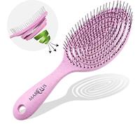 Innovante Brosse Démêlante Cheveux enfant et à tous les types de cheveux, poils souples, 1 Unité biologique et fabriquée à partir de matières végétales en couleur magenta blush