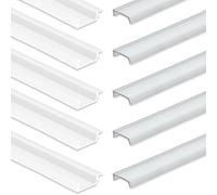 INNOVATE 5x LED Profil en aluminium 2m pour bandes LED jusqu'à 12mm de largeur Profil en aluminium encastré éclairage indirect Profil blanc encastré incluant diffuseur transparent