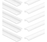 INNOVATE Profil LED en aluminium 5x 2m pour bandes LED jusqu'à 12mm de largeur - Profil en aluminium encastré pour éclairage indirect - Profil blanc encastré avec diffuseur satiné