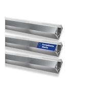 INNOVATE Profile alu pour ruban led 2M Corniche led Argent Translucide Set3 | Corniere aluminium LED 2000 x 17,5 x 17,5 mm Baguette d'angle avec diffuseur Éclairage cuisine Bande LED 11mm