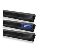 INNOVATE Profile alu pour Ruban LED 2M Corniche LED Noir Noir Set 3 | Corniere aluminium LED 2000 x 17,5 x 17,5 mm Baguette d'angle avec diffuseur Éclairage cuisine Bande LED 11mm