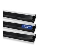 INNOVATE Profile alu pour Ruban LED 2M Corniche LED Noir Translucide Set 3 | Corniere aluminium LED 2000 x 17,5 x 17,5 mm Baguette d'angle avec diffuseur Éclairage cuisine Bande LED 11mm