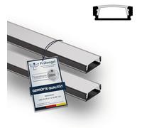 INNOVATE Profilé en aluminium pour bande LED Montage en surface MINI 12 [2 m - 2000 mm x 17 mm x 7 mm Largeur max. 12 mm] Éclairage LED pour cuisine, salon, chambre à coucher