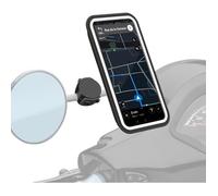 Innovation Française, Support Telephone Retroviseur Scooter Moto. Avec Pochette Magnétique Imperméable Détachable, Anti