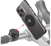 Innovation Française, Support Téléphone Vélo Magnétique Avec Plaque Métallique Adhésive Extra-Fine. Porte Vélo Électrique, Vélo, Trottinette, Vtt. Accessoire Vélo