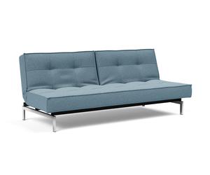 Innovation Living Canapé-lit Splitback - bleu-gris - Mixed Dance - chrome