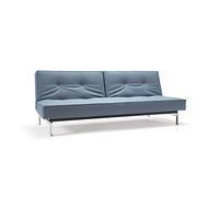 Innovation Living Canapé-lit Splitback - gris foncé - flashtex - orme clair, cylindrique