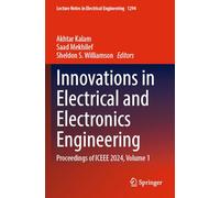 Innovations in Electrical and Electronics Engineering: Proceedings of ICEEE 2024, Volume 1