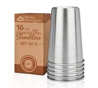 Innovations moderne en acier inoxydable à bière Tasses, Lot de 5, 453,6 gram