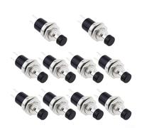 Innovative Solutions Lot de 1020 boutons poussoirs momentanés normalement fermés pour les amateurs d'électronique (noir, 10 pièces)