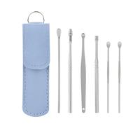 Innovative Spring Earwax Cleaner Tool Set, Ear Pick Tools Ear Cleaning Tool Set,Stainless Steel Ear Wax Remover,Portable Spiral Earwax Cleaner Tool Set (Blue)
