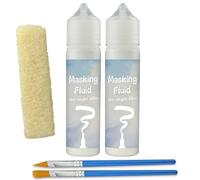 INNOVAYOU 120ml Blanc Fluide De Masquage Aquarelle, Encre Résistante et Peinture à Verser, Drawing Gum Aquarelle Garde les Zones Incolores et les Bords Pointus