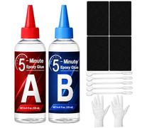 INNOVAYOU 5 Minutes Colle Epoxy 250ml, Transparent Ténacité Haute Résistance Durable, Colle bi Composant Pour la Réparation de Carreaux, Métal, Céramique, Plastique, Bois