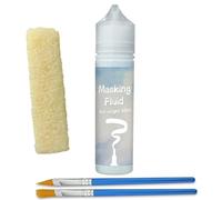 INNOVAYOU 60ml Bleu Fluide De Masquage Aquarelle, Encre Résistante et Peinture à Verser, Drawing Gum Aquarelle Garde les Zones Incolores et les Bords Pointus
