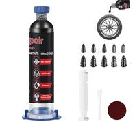 INNOVAYOU Colle en caoutchouc, 40 g, à durcissement rapide, extra forte, étanche, avec clous de réparation, colle en caoutchouc pour articles en caoutchouc, voiture, basketball