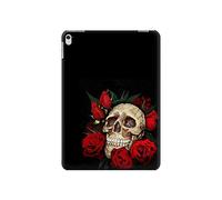 Innovedesire Dark Gothic Goth Skull Roses Tablet Etui Coque Housse pour iPad 9.7 (2017,2018), iPad 6, iPad 5