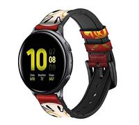 Innovedesire Japan Daruma Doll Bracelet de Montre Intelligente en Cuir et Silicone pour Samsung Galaxy Watch, Watch3 Active, Active2, Gear Sport, Gear S2 Classic Taille (20mm)