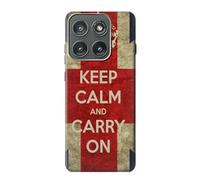 Innovedesire Keep Calm and Carry on Etui Coque Housse pour Motorola Edge (2025)