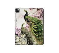 Innovedesire Peacock Chinese Brush Painting Tablet Etui Coque Housse pour iPad Pro 12.9 (2021)