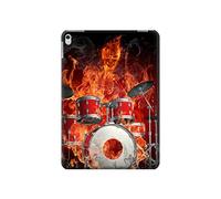 Innovedesire Skull Drum Fire Rock Tablet Etui Coque Housse pour iPad 9.7 (2017,2018), iPad 6, iPad 5