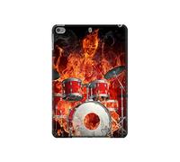 Innovedesire Skull Drum Fire Rock Tablet Etui Coque Housse pour iPad Mini 4, iPad Mini 5, iPad Mini 5 (2019)
