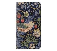 Innovedesire William Morris Coque Étui à rabat en cuir PU pour Samsung Galaxy A13 4G Motif voleur de fraise