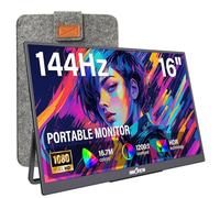 InnoView Moniteur portable 16" 144 Hz, moniteur externe FHD 1200p, léger, deuxième écran supplémentaire pour ordinateur portable, PC, PS5, Mac, Xbox (adaptateur non inclus)