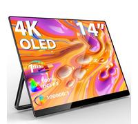 InnoView Moniteur portable UHD OLED 14", 4K, 100 % DCI-P3, 1MS, USB-C HDMI, noir, 35,6 cm, 16:10, contraste 100 000:1, entreprise, divertissement, traitement photo et vidéo