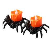 InnovTec 2 lanternes Citrouille d'halloween, Ornements Lumineux, lanternes araignées, Accessoires de décoration de Salle secrète