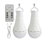InnovTec Ampoule 2 pièces 12W USB ampoule rechargeable avec télécommand ampoule portable super brillante pour extérieur camping ampoules
