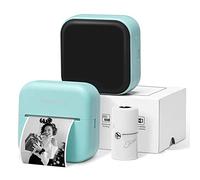 InnovTec Imprimante Photo Portable,HD Imprimante Portable Thermique avec 1 Rouleaux de Papier Thermique pour Photo Étiquettes Memo Mini-Imprimante Mobile sans Fil Zéro Encre iOS Android Compatible