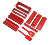 InnovTec Kit de préparation de sushis - 21 x 21 x 8 cm - Lot 10 pièces - Idéal pour la maison les restaurants et les réceptions