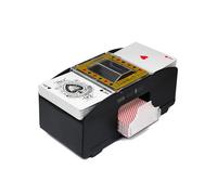 InnovTec Machine à Mélanger Les Cartes Automatique Électrique 2 Jeux Cartes Poker Bridge Familial Fête Maison Alimentation Piles AA