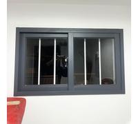 Innovz Fenetre Fenêtres Coulissantes Horizontales avec Grille de Sécurité en Acier Inoxydable, Cadre en Aluminium de 8 cm de Large pour Maison, Maisonnette, Cave, Abri de Jardin(WxH 14x14in/35x35cm)