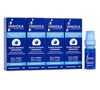 Innoxa Gouttes Bleues Oculaires Hydratantes pour Yeux Rouges et Fatigués - Lot de 4x10ml Formule Bleue