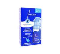 INNOXA - Gouttes Formule Bleue - Blanchit le Blanc de l'Œil - Hydrate les Yeux Rouges et Fatigués - Formule Originale - Fabriquée en France - Sans conservateurs - Lot de 2 x 10ml