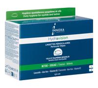 Innoxa HydraVision Lingettes Périoculaires Yeux Et Paupières Sensibles 20 Lingettes