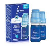 INNOXA - Gouttes Formule Bleue - Blanchit le Blanc de l'Œil - Hydrate les Yeux Rouges et Fatigués - Formule Originale - Fabriquée en France - Sans conservateurs - Lot de 2 x 10ml