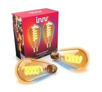 innr Ampoule Connectée E27, Blanc Chaud à Froid, pour Hue* et hubs Zigbee | LED Filament Lampe, Edison ST64, 1800K-6500K, 610 lumens, Intensité Variable, 2-pack
