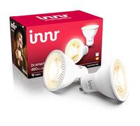 innr Ampoule Connectée GU10, Blanc Chaud, pour Hue* et hubs Zigbee, 2-pack | Spot, LED Lampe, 2700K, 460 lumens, Intensité Variable